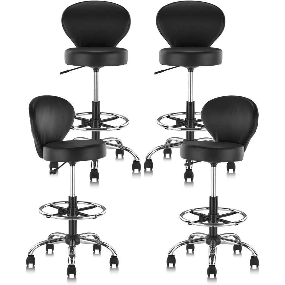 Spa & Wellness Joule - Set of 4 PVC Leather Swivel
