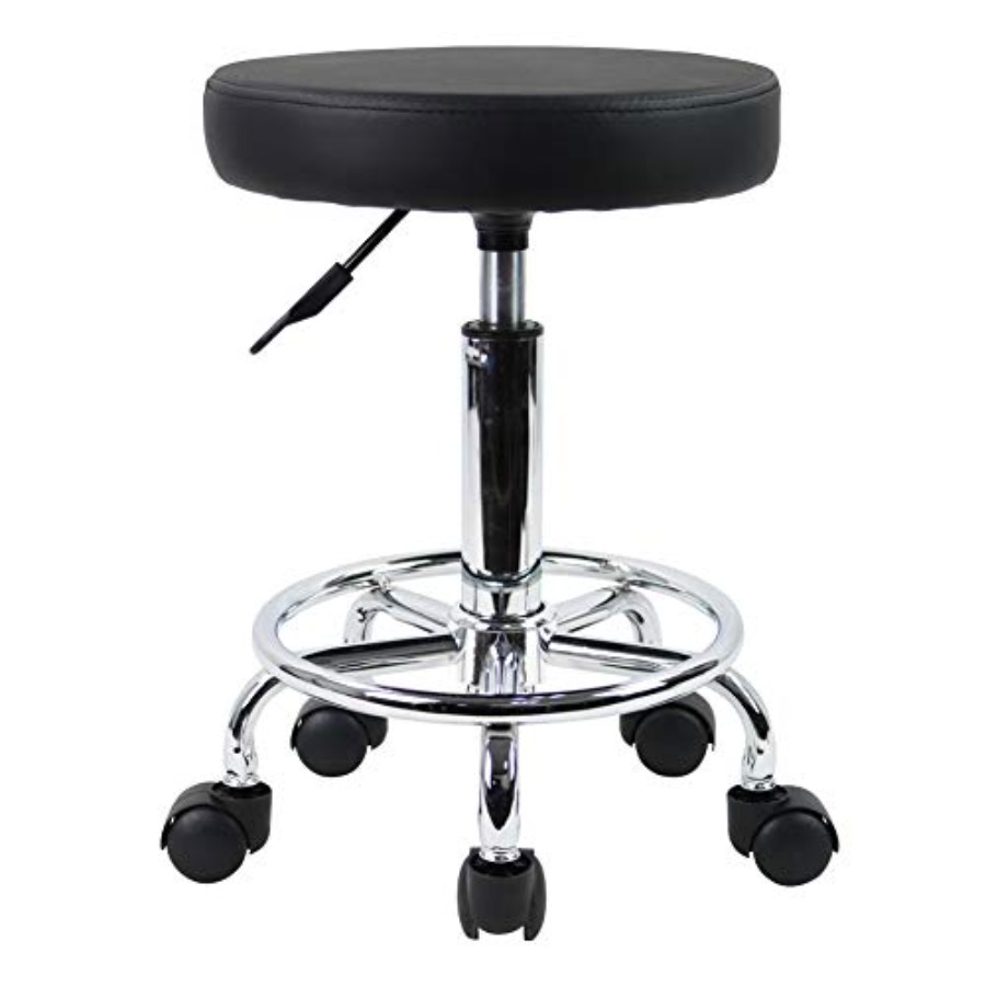 Spa & Wellness Joule - PU Leather Round Rolling Stool with